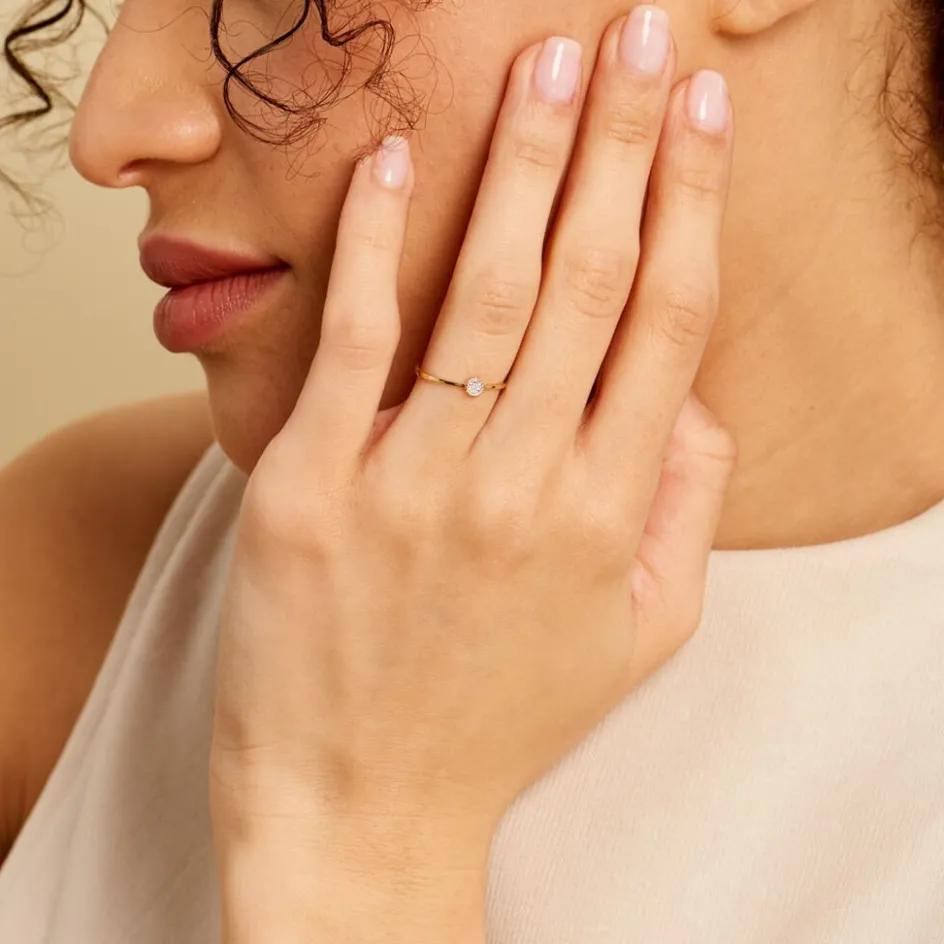 Hot Histoire d'Or Bague Mon 1er Diamant or jaune diamant