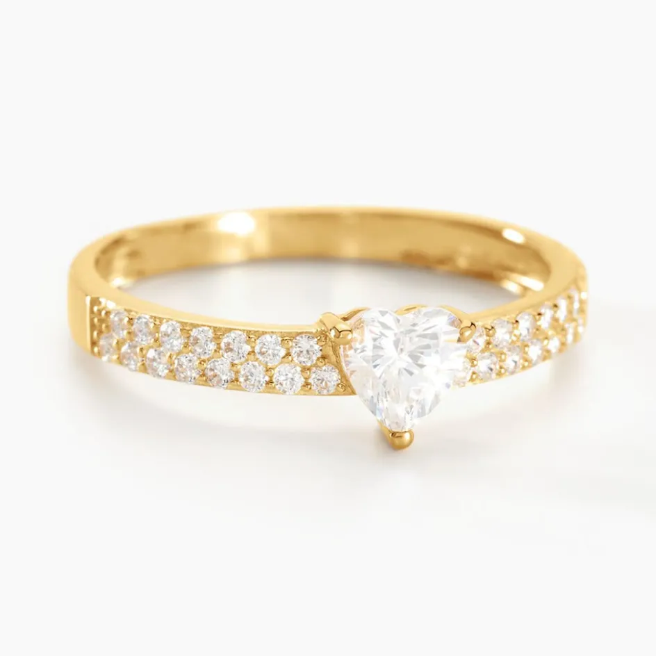 Sale Histoire d'Or Bague Monelle Or Jaune Oxyde De Zirconium