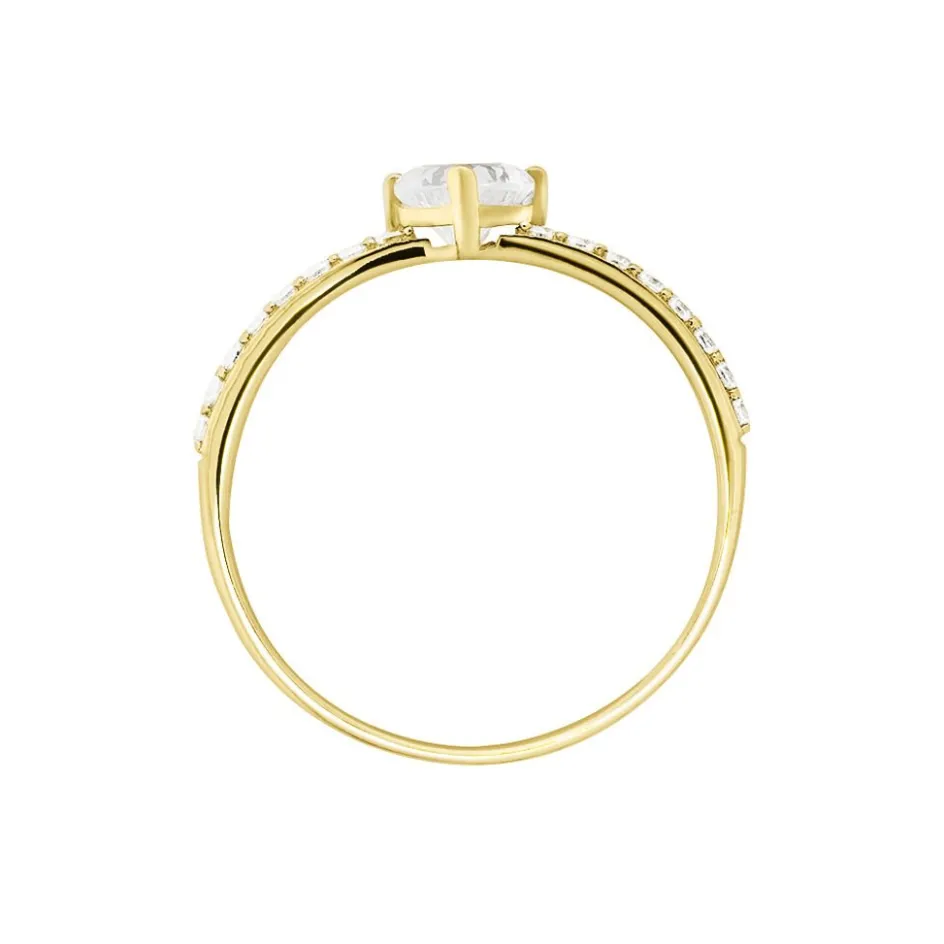 Sale Histoire d'Or Bague Monelle Or Jaune Oxyde De Zirconium