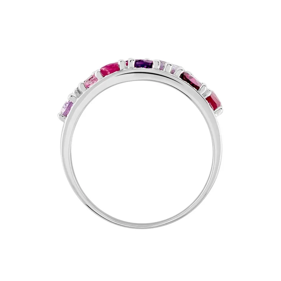 Histoire d'Or Bague Multicolore Or Blanc Amethyste Et Saphir Et Rhodolite* Bagues|Bagues Avec Pierre