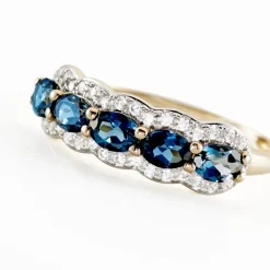 Clearance Histoire d'Or Bague Multipierres Or Jaune Margaux Topaze or jaune topaze london blue