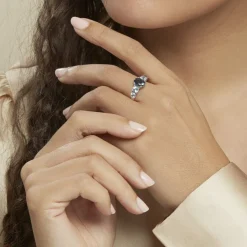 Discount Histoire d'Or Bague Muna Or Blanc Topaze Bleu London Topaze Topaze