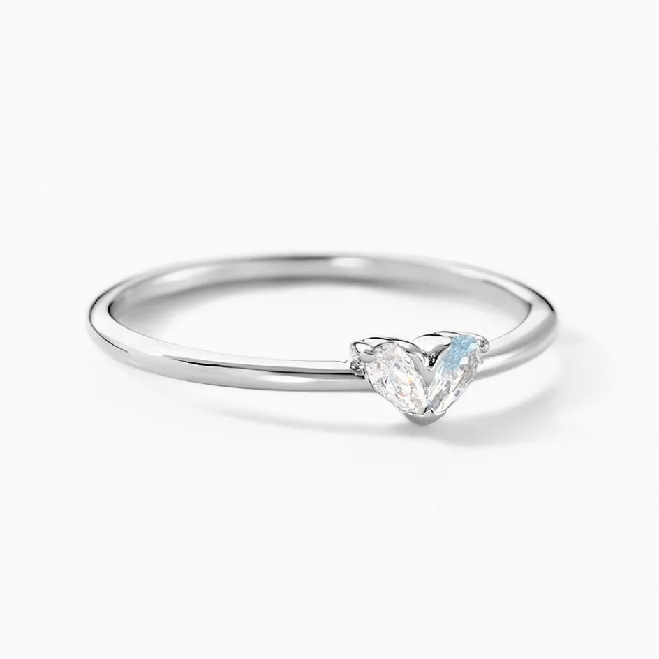 Sale Histoire d'Or Bague Myhalf Argent Blanc Oxyde De Zirconium argent blanc oxyde bleu sky