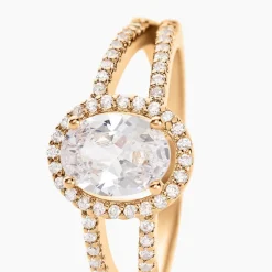 Clearance Histoire d'Or Bague Myriama Plaqué Or Jaune Oxyde De Zirconium