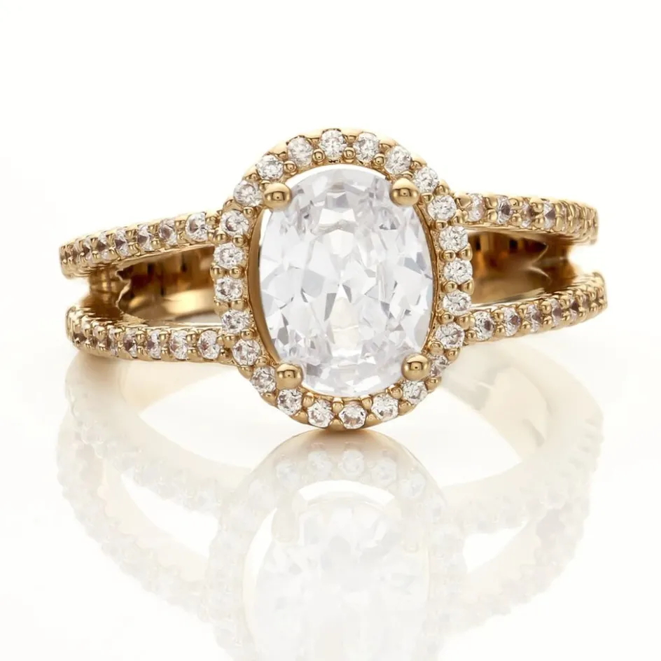 Clearance Histoire d'Or Bague Myriama Plaqué Or Jaune Oxyde De Zirconium