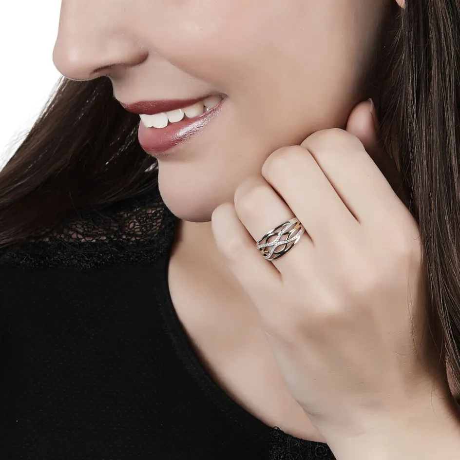 Best Histoire d'Or Bague Nathalie Or Bicolore Diamant