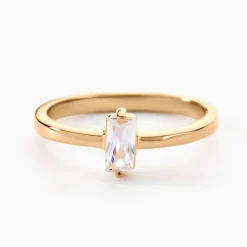 Clearance Histoire d'Or Bague Nila Plaqué Or Jaune Oxyde De Zirconium