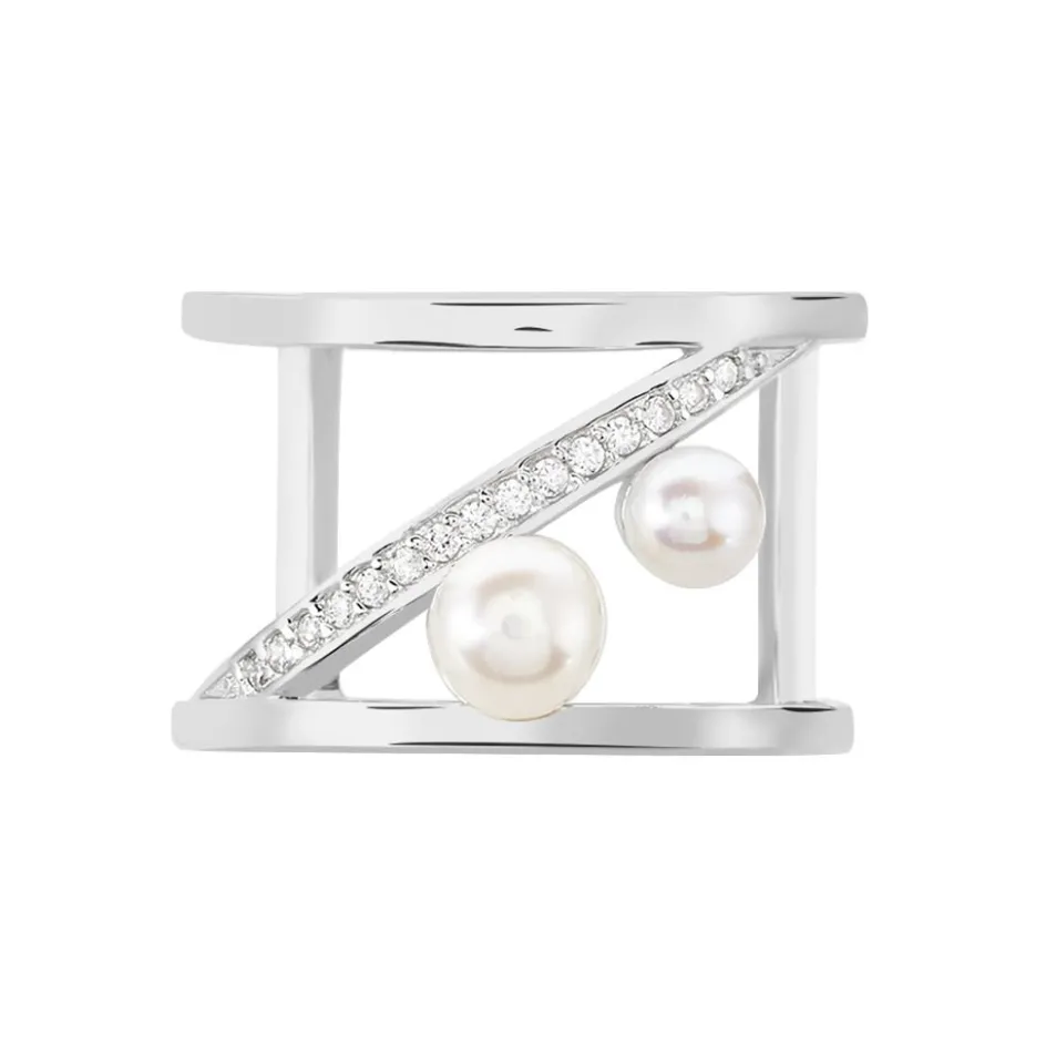 LAETIZIA Bague Nissi Argent Blanc Perle De Culture Oxyde De Zirconium* Bagues|Bagues Fantaisie