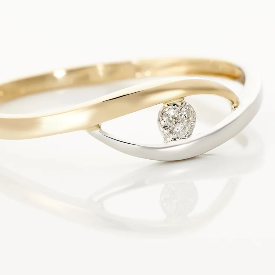 Discount Histoire d'Or Bague Nohane Or Bicolore Diamant