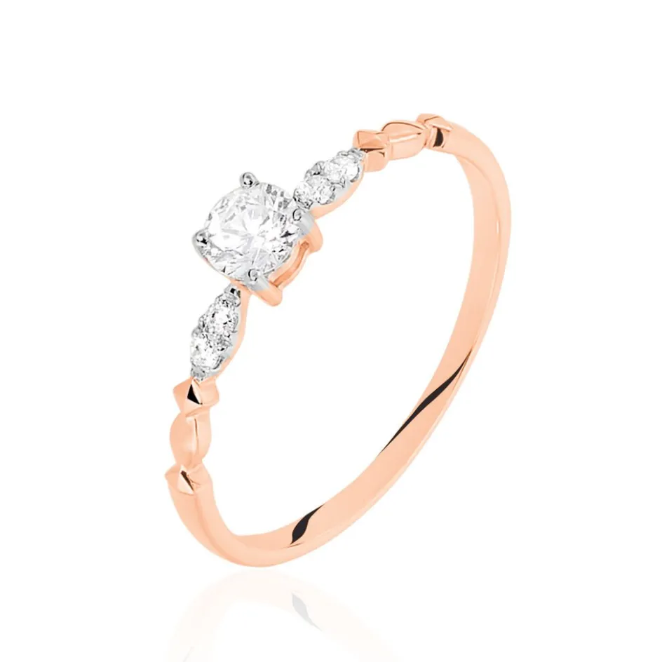 Clearance Histoire d'Or Bague Norhen Or Rose Oxyde De Zirconium