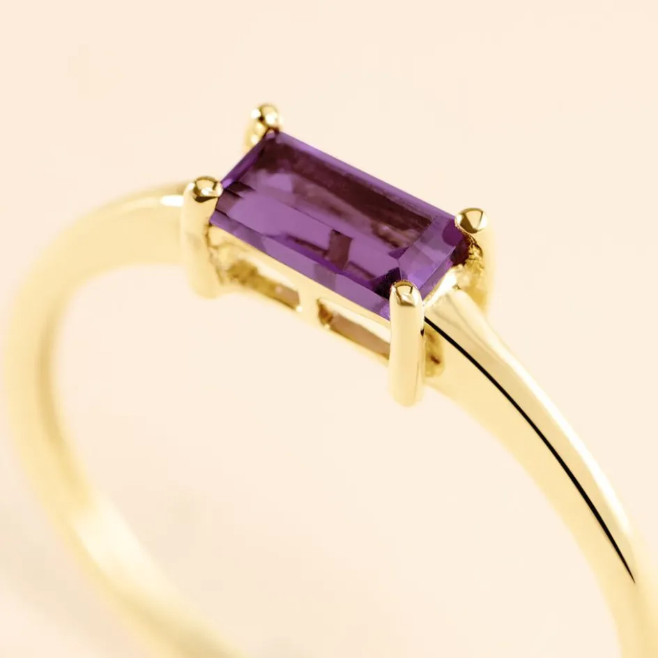 Clearance Histoire d'Or Bague Nottingham Or Jaune Améthyste or jaune améthyste violet