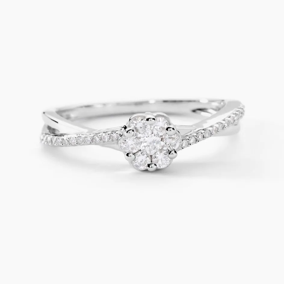 Best Histoire d'Or Bague Nusa Or Blanc Diamant