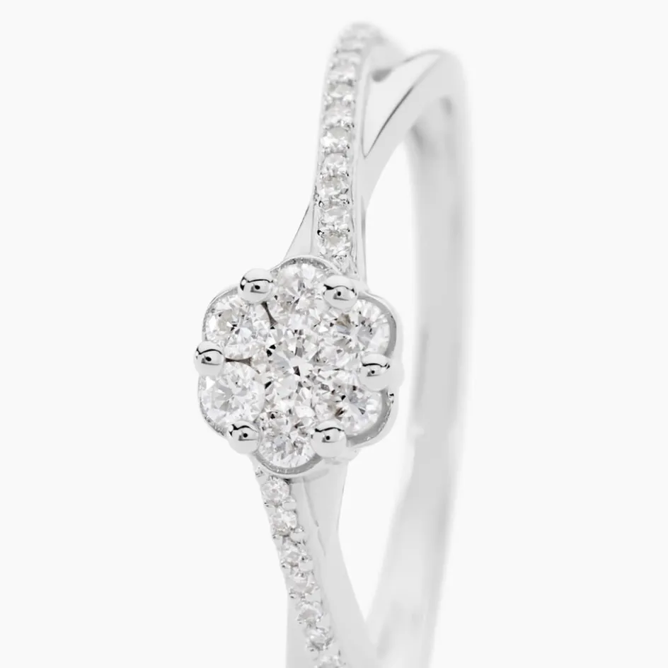 Best Histoire d'Or Bague Nusa Or Blanc Diamant