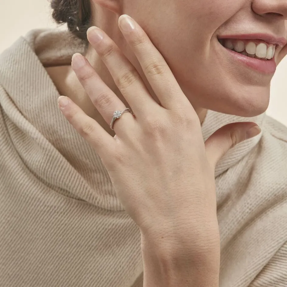 Best Histoire d'Or Bague Nusa Or Blanc Diamant