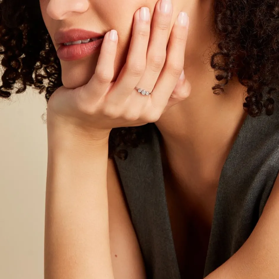 Discount Histoire d'Or Bague Or Blanc Abital Diamants