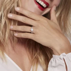 Clearance Histoire d'Or Bague Or Blanc  Chouchana Diamant Synthetique