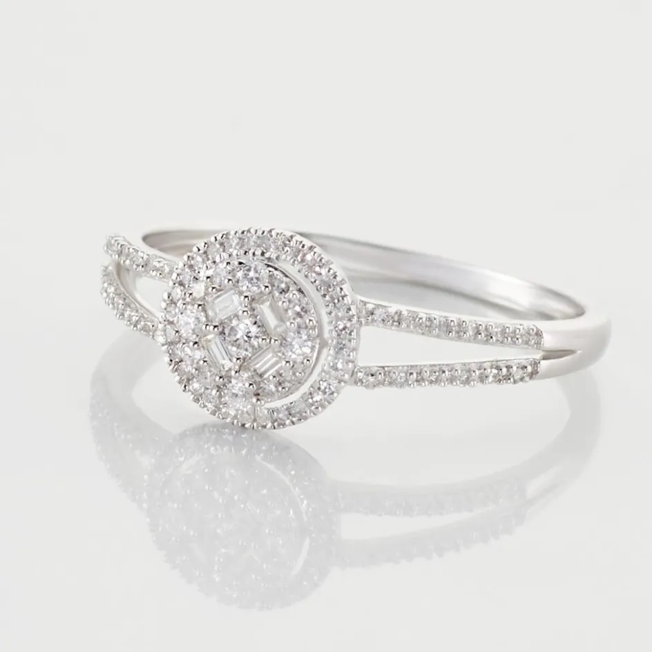 Best Histoire d'Or Bague Or Blanc Collection 1986 Diamants