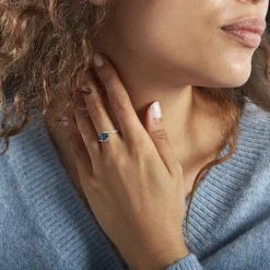 Discount Histoire d'Or Bague Or Blanc Erwin Topaze Oxydes De Zirconium