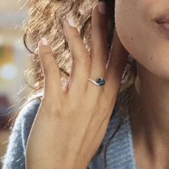 Discount Histoire d'Or Bague Or Blanc Erwin Topaze Oxydes De Zirconium