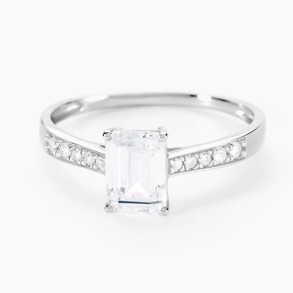 Sale Histoire d'Or Bague Or Blanc Gesacus Oxyde De Zirconium