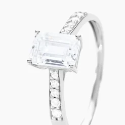 Sale Histoire d'Or Bague Or Blanc Gesacus Oxyde De Zirconium