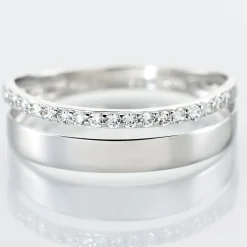 Histoire d'Or Bague Or Blanc Katiana Oxydes De Zirconium or blanc oxyde