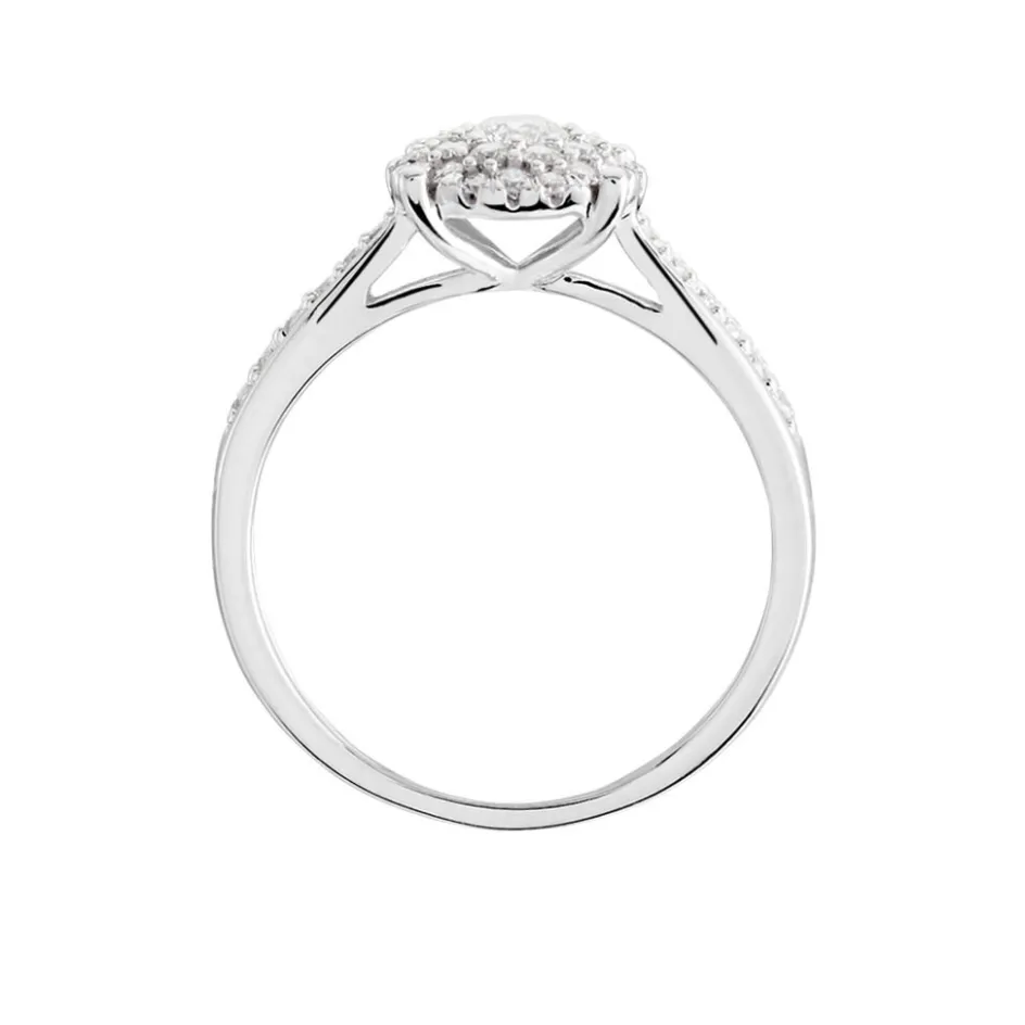Outlet Histoire d'Or Bague Or Blanc Shirlene Diamant Synthetique