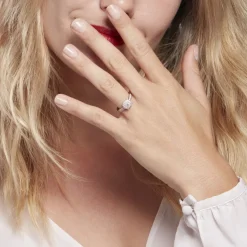 Outlet Histoire d'Or Bague Or Blanc Shirlene Diamant Synthetique