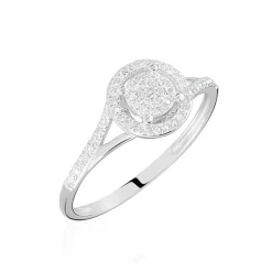 Best Histoire d'Or Bague Or Blanc Verna Diamants Cercle