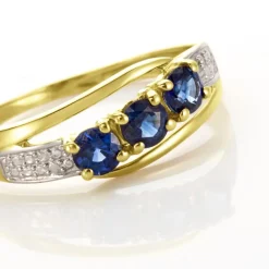 Histoire d'Or Bague Or Jaune Abelard Saphirs Diamants* Bagues|Bagues Avec Pierre