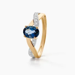 Best Histoire d'Or Bague Or Jaune Candice Topaze or jaune topaze bleu london