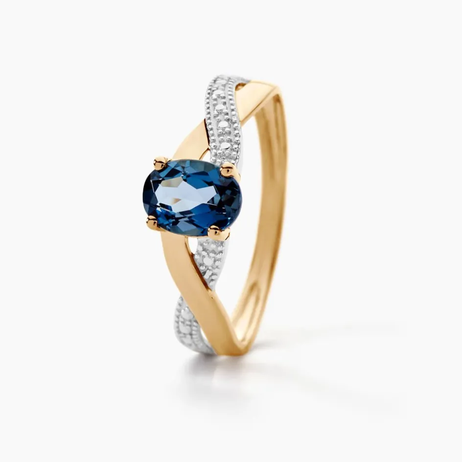 Best Histoire d'Or Bague Or Jaune Candice Topaze or jaune topaze bleu london