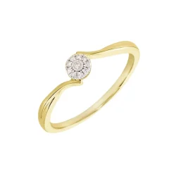 Clearance Histoire d'Or Bague Or Jaune Cerisette Diamant or bicolore diamant