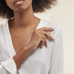 Clearance Histoire d'Or Bague Or Jaune Cerisette Diamant or bicolore diamant