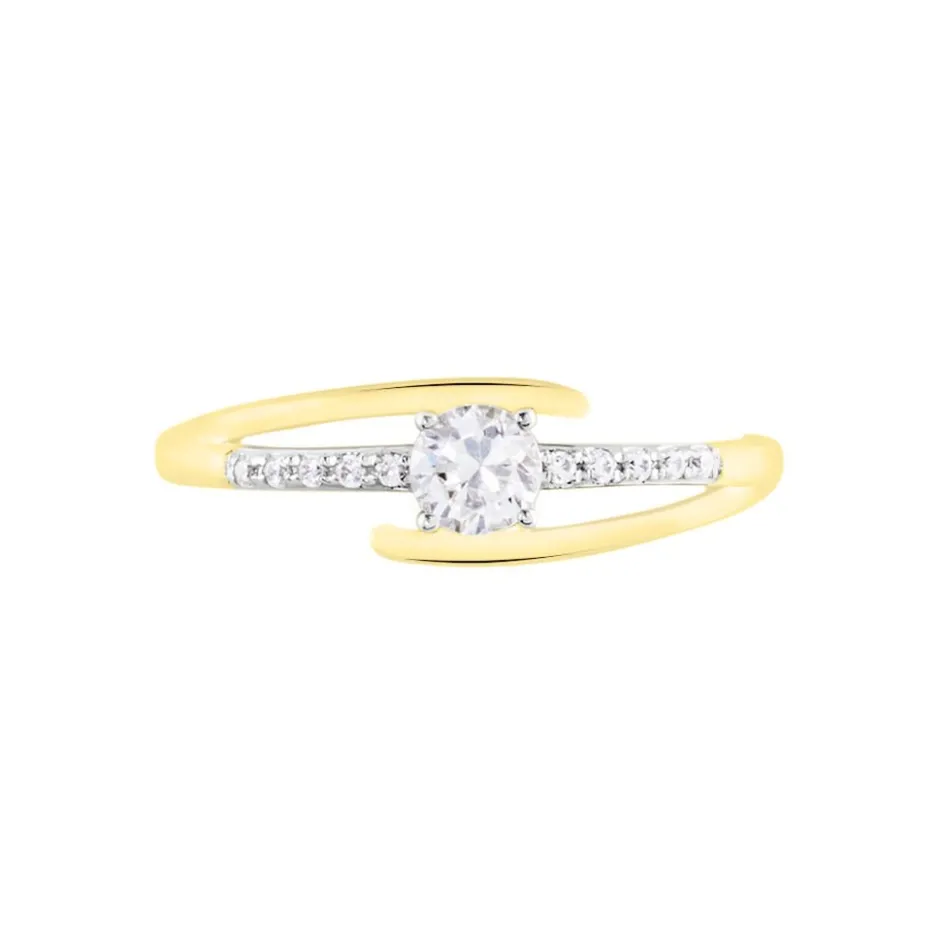 Clearance Histoire d'Or Bague Or Jaune Daegan Oxydes De Zirconium