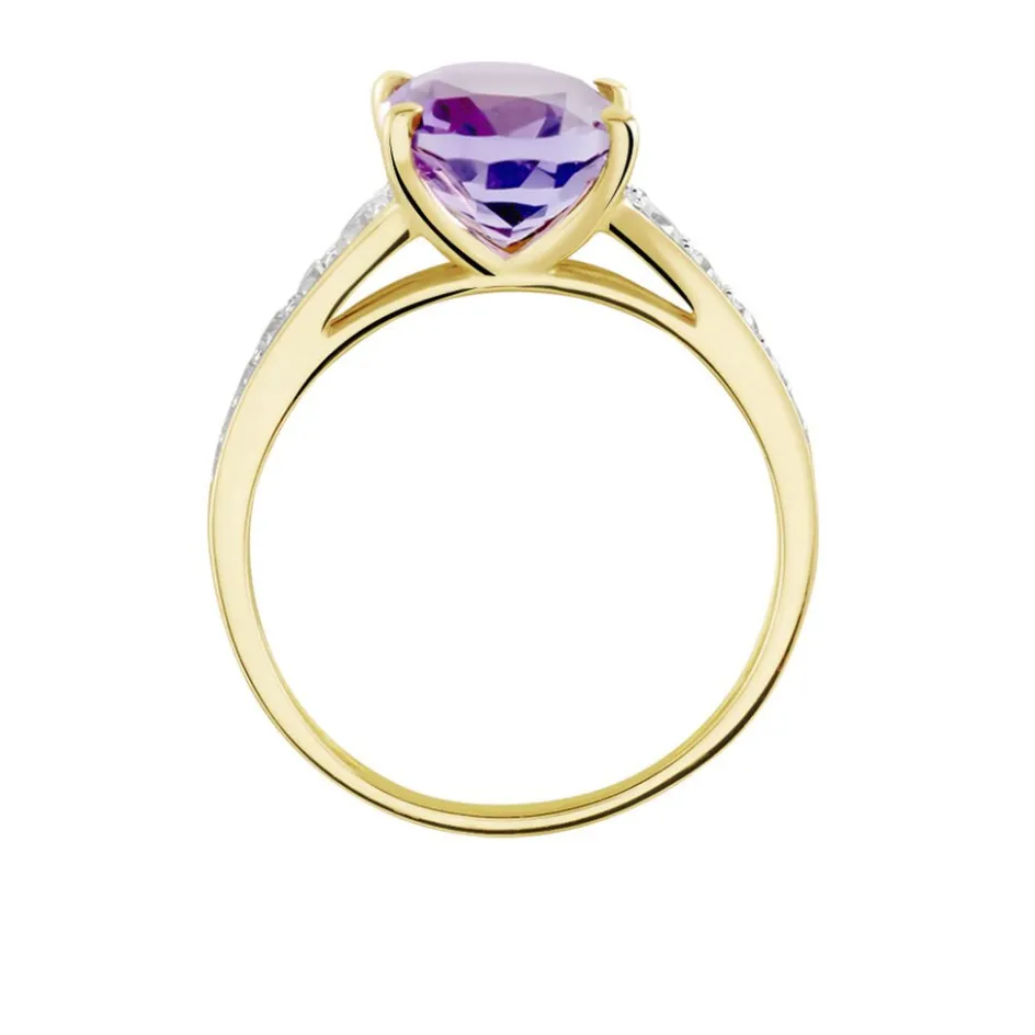 Outlet Histoire d'Or Bague Or Jaune Marie-camille Améthyste Oxydes De Zirconium or jaune amethyste violette