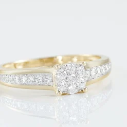 Clearance Histoire d'Or Bague Or Jaune Multi Pierres Diamants or jaune diamant