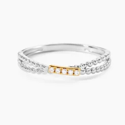 Clearance Histoire d'Or Bague Or Jaune Oxyde De Zirconium