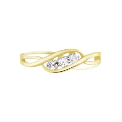 Discount Histoire d'Or Bague Or Jaune Shaleana Oxydes De Zirconium