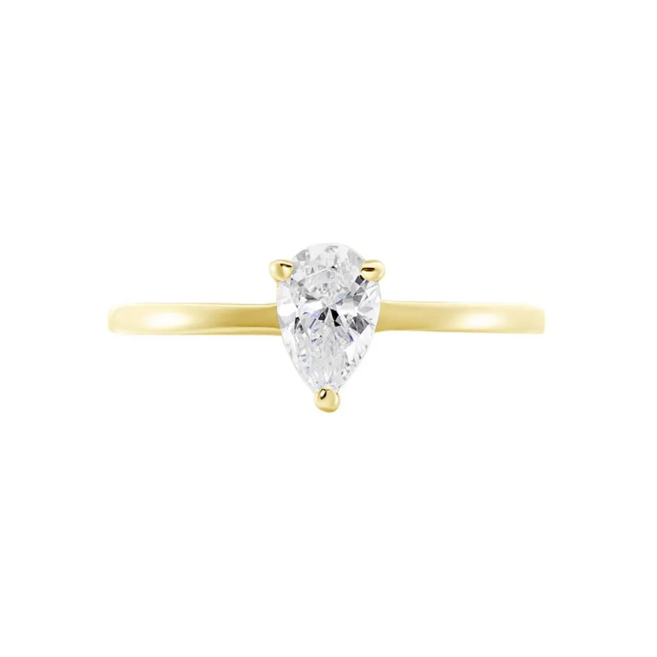Discount Histoire d'Or Bague Or Jaune Solitaire Harrietta Oxyde De Zirconium