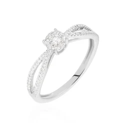Discount Histoire d'Or Bague Orphee Or Blanc Diamant