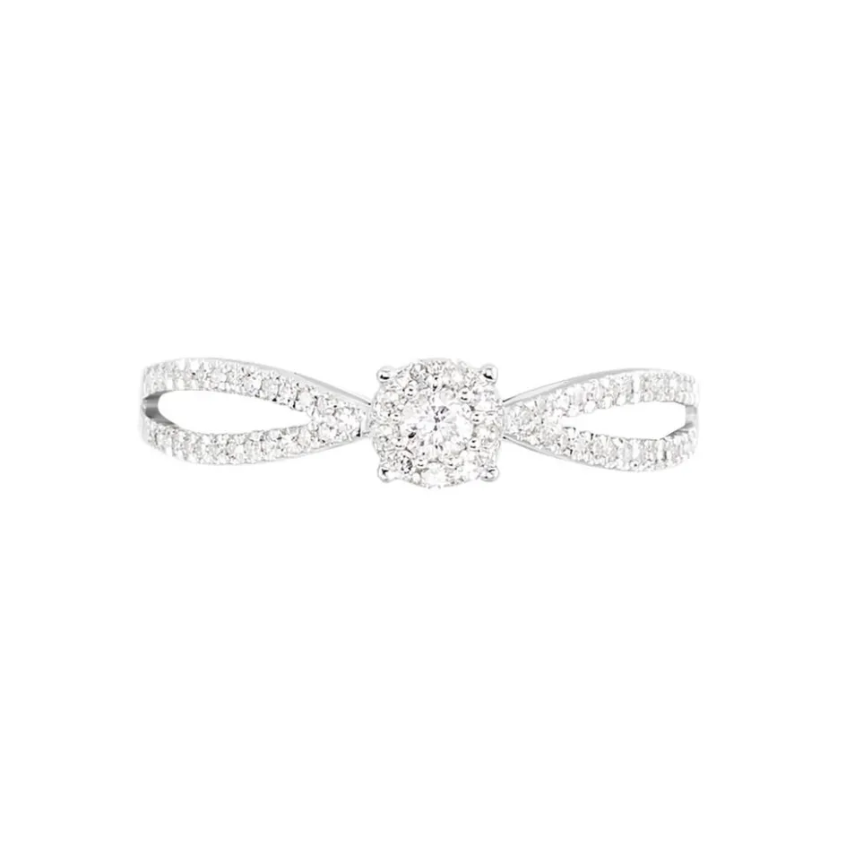 Discount Histoire d'Or Bague Orphee Or Blanc Diamant