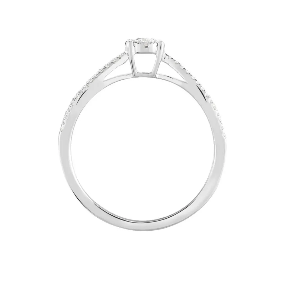 Discount Histoire d'Or Bague Orphee Or Blanc Diamant