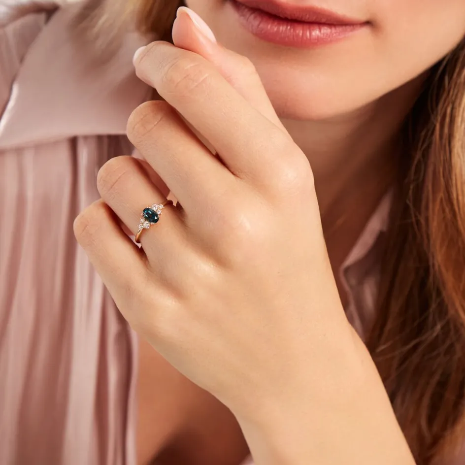 Histoire d'Or Bague Pansy Or Jaune Topaze Oxyde De Zirconium* Bagues|Bagues Avec Pierre