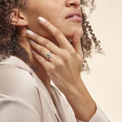 Sale Histoire d'Or Bague Perez Argent Blanc Oxyde De Zirconium argent blanc oxyde jaune