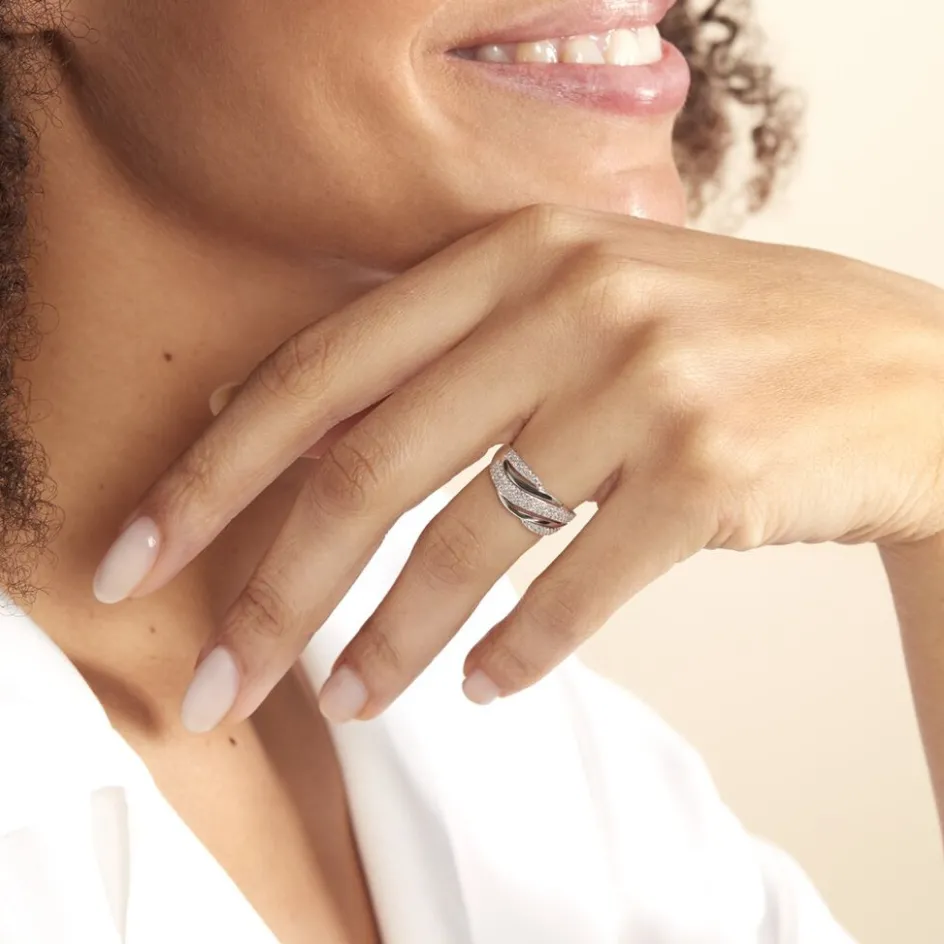 Clearance Histoire d'Or Bague Phaedra Or Blanc Diamant