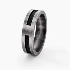 Discount PHEBUS HIM Bague Cosme Acier Noir