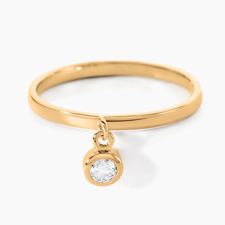 Discount Histoire d'Or Bague Plaqué Or Jaune Lynnha Oxyde De Zirconium