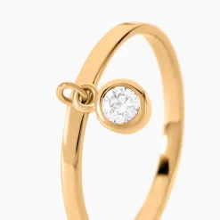 Discount Histoire d'Or Bague Plaqué Or Jaune Lynnha Oxyde De Zirconium