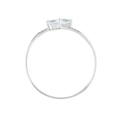 Online Histoire d'Or Bague Pollie Or Blanc Topaze Bleu Sky Oxyde De Zirconium